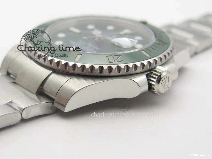 0417 TopPick Submariner 116610 LV Green Ceramic JF 1:1 Best Edition On SS Bracelet SA3135 V 3974